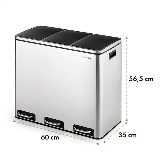 Мусорное ведро с педалью Klarstein Grandmaster 54л (10033726) - фото 6