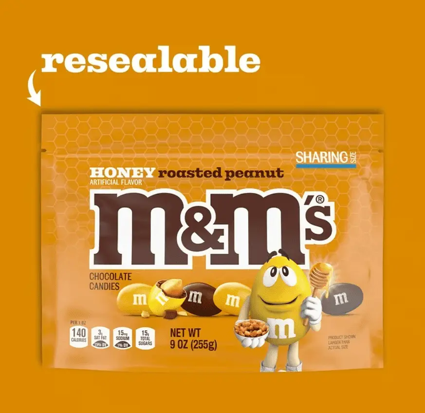 Драже M&M's Honey Roasted Peanut Chocolate Candy 255г - фото 2