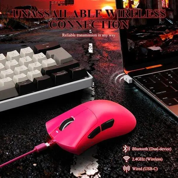 Миша Attack Shark V3 Pro Wireless (AS-6972792472560-P) Pink (G-000004414) - фото 5