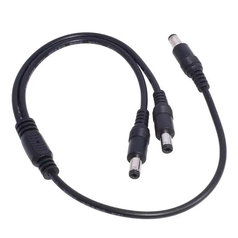 Розгалужувач живлення 0,4м DC12V 5.5*2.1мм тато-2*тато для ip-камери, роутера, медіаконвертера, безперебійника 40см (чорний) - фото 5