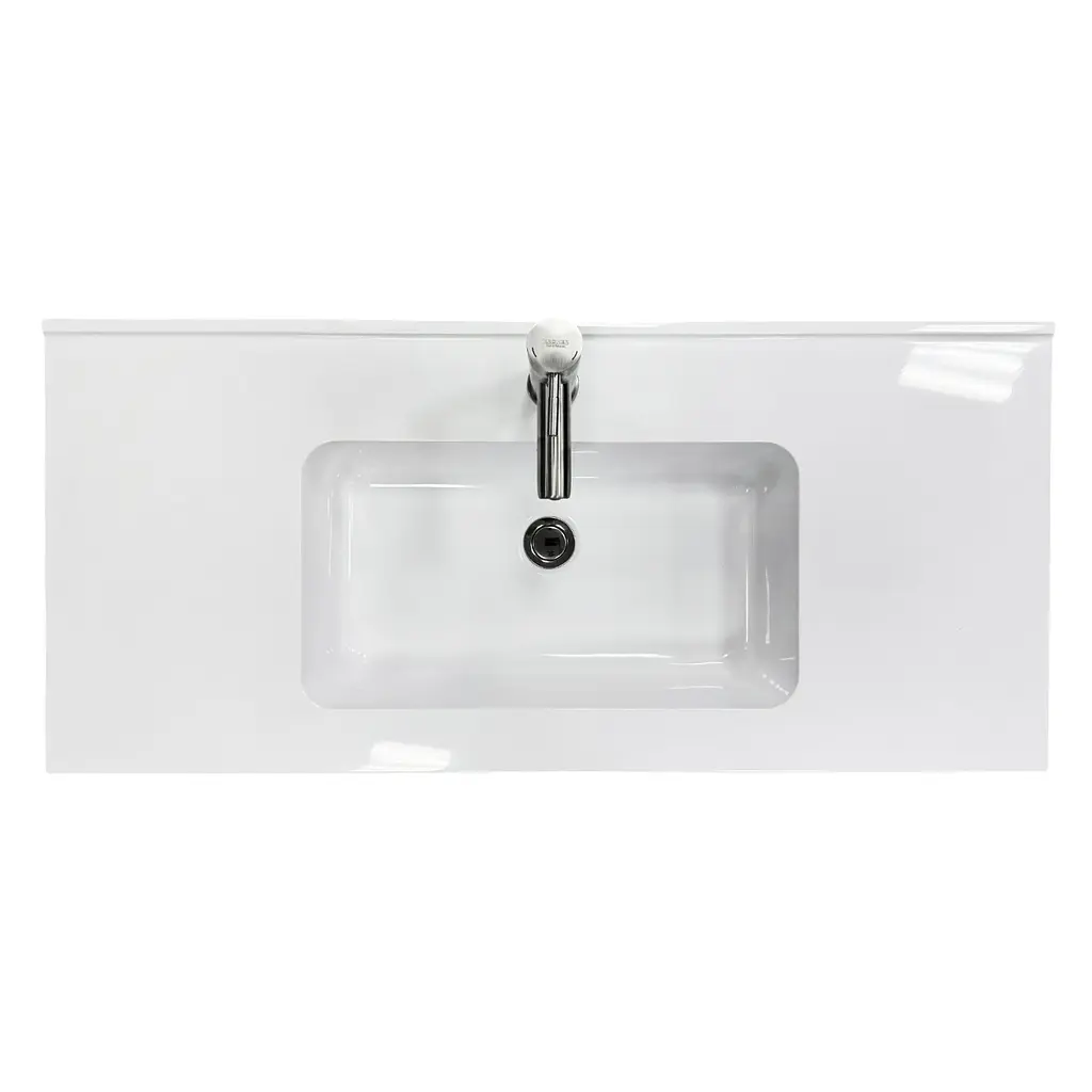 Раковина накладна Adamant FLATE 100, прямокутна, з сифоном Click-Clack + змішувач (4824296207601) - фото 3