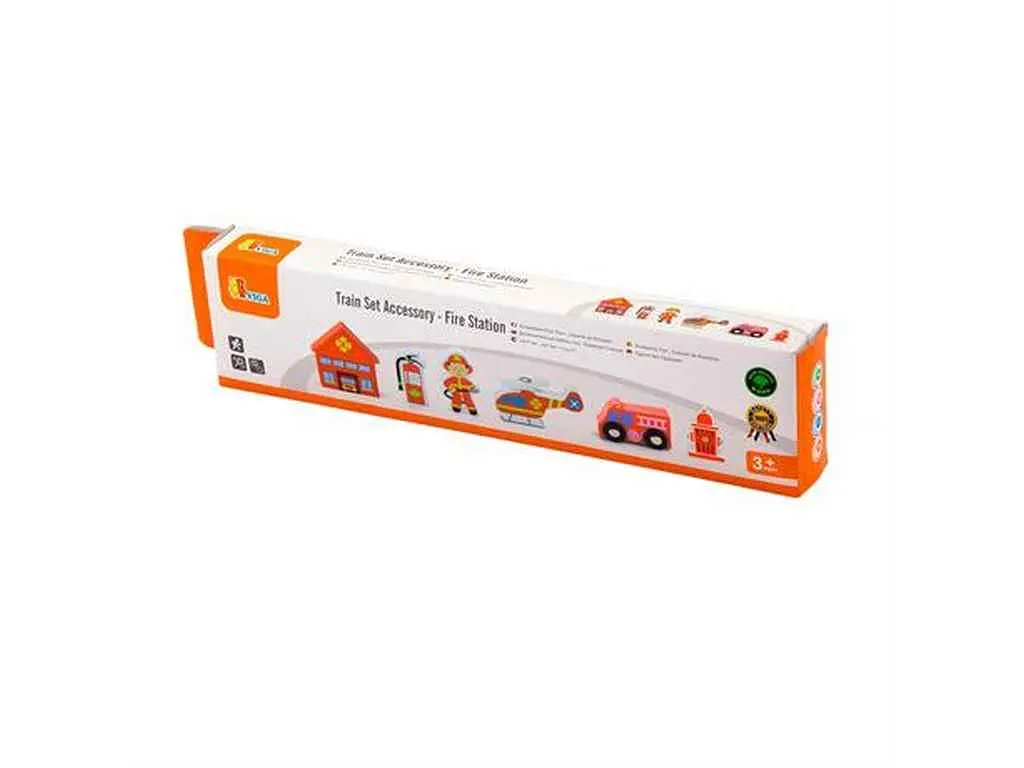 Набір для залізниці Viga Toys Пожежна станція (50815) - фото 2