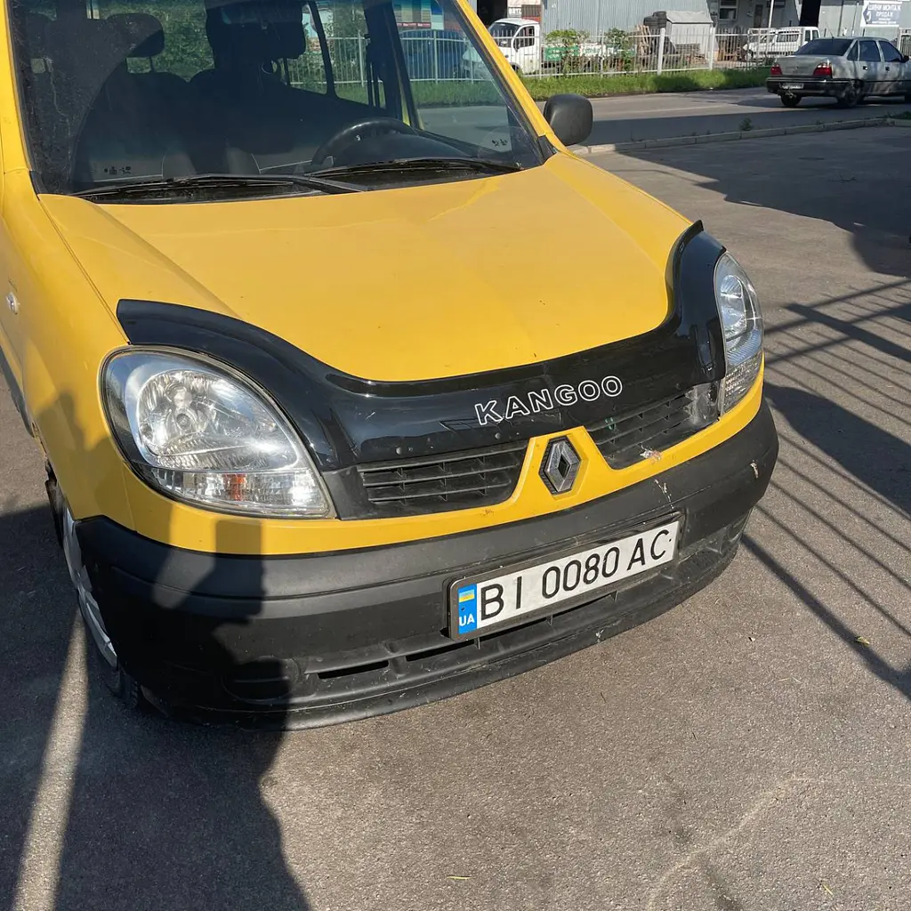 Дефлектор капота мухобійка Renault Kangoo 2003-2007 Рестайлінг Voron Glass (MR11103) - фото 5