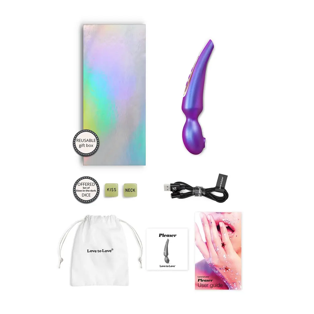 Стимулятор для клітора Love To Love Pleaser Iridescent Night, ефект постукування, 5 режимів - фото 7