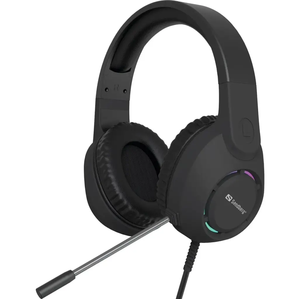 Ігрова гарнітура Sandberg BossBlaster, USB, кабель 2м, RGB, чорна (126-49) - фото 2