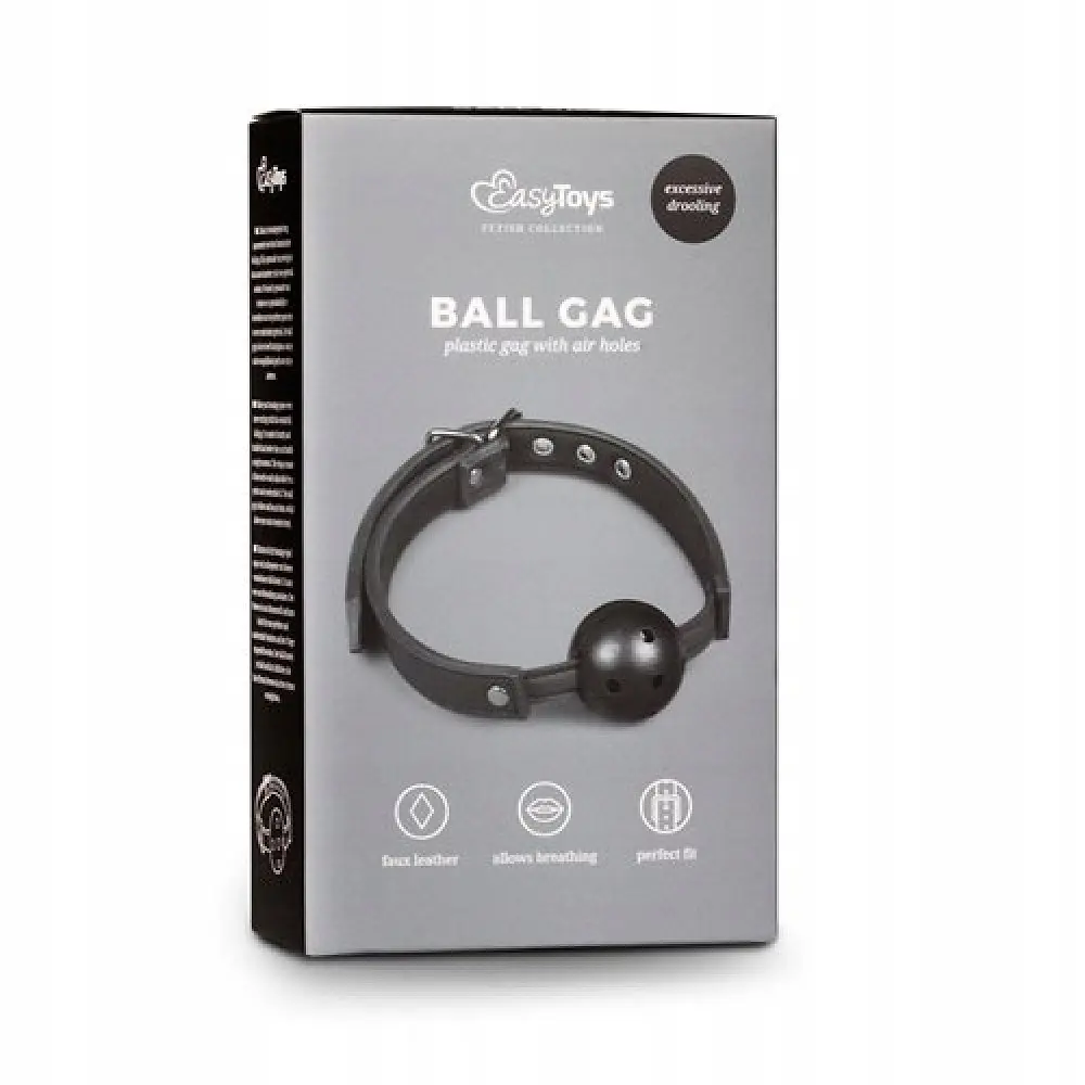 Кляп Ball Gag With Pvc Ball - Black Easytoys - фото 3