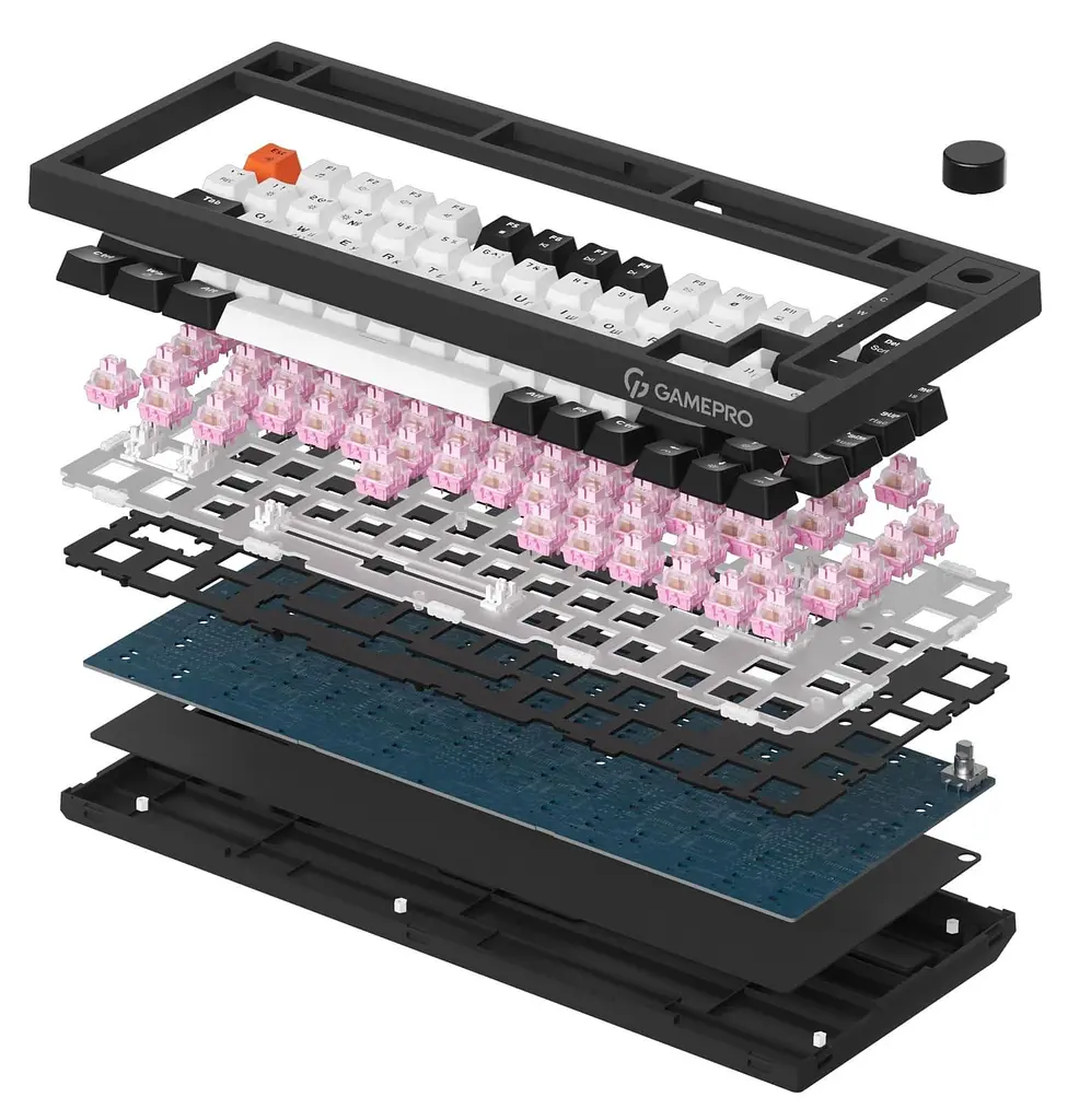 Клавіатура GamePro MK160 V2 Warden QLAB Sakura Black (MK160-V2-B-QS) - фото 6