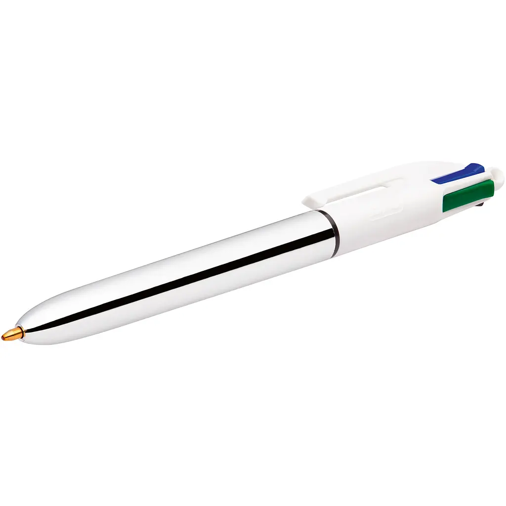 Ручка кулькова BIC 4 Colours Shine Silver, 1 мм, 4 кольори, 12 шт. (919380) - фото 4
