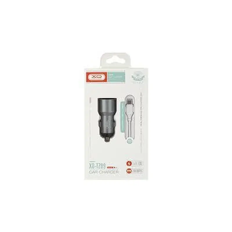 Зарядний пристрій XO TZ09 2.4A/2 USB + cable microUSB Grey (XO-TZ09M-GR) - фото 4