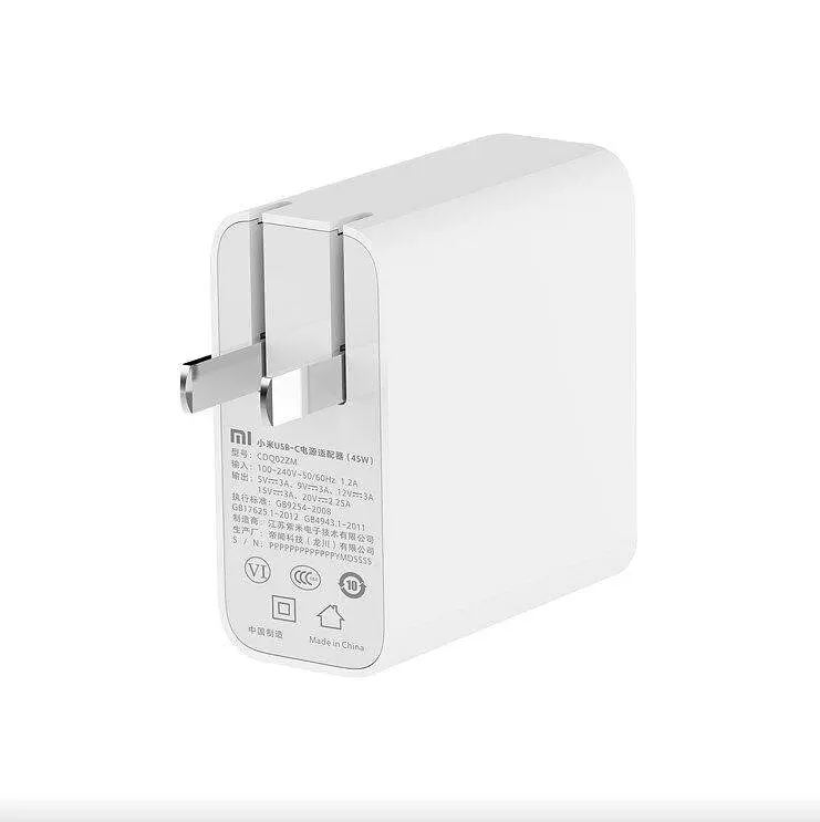 Мережевий зарядний пристрій Xiaomi USB-C Power Adapter 45W + Type-C кабель CDQ02ZM GDS4058CN - фото 6