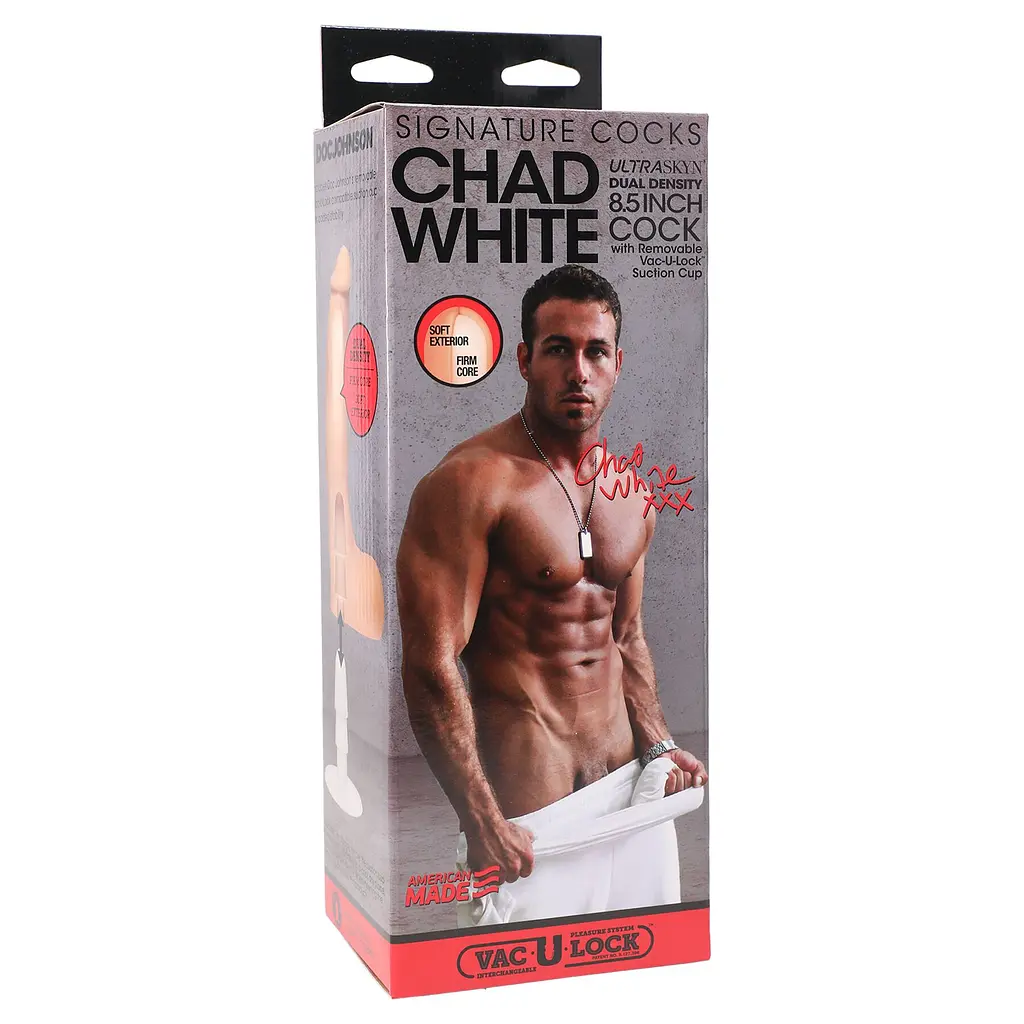 Фалоімітатор Doc Johnson Signature Cocks Chad White 8,5 inch UltraSkin - фото 5