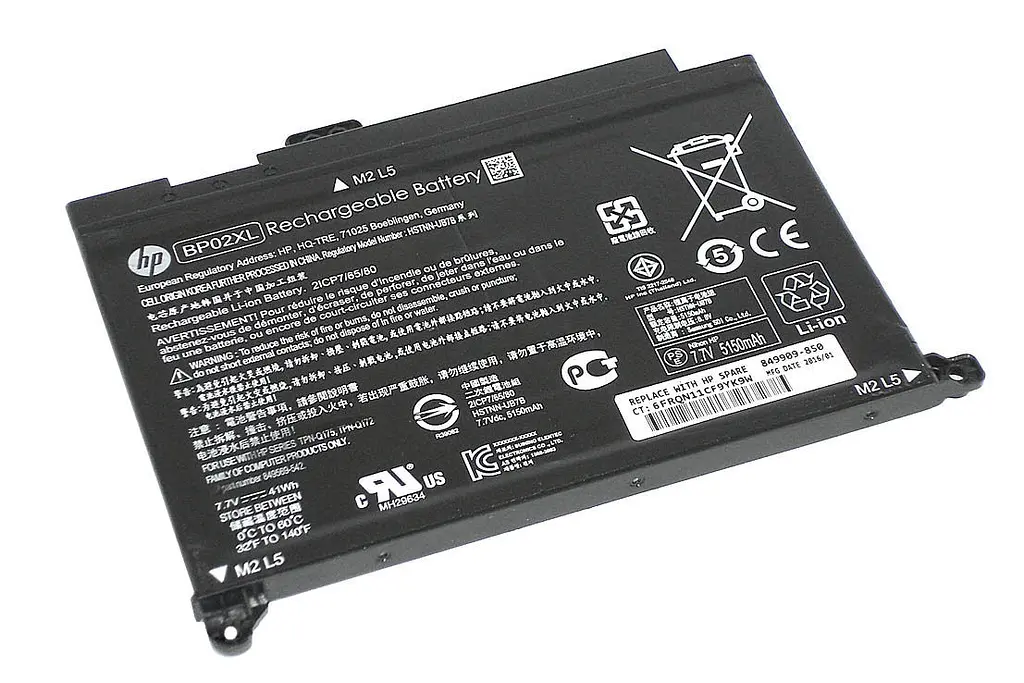Акумулятор для ноутбука HP BP02XL 15-au 7.7V Black 5150 mAh - фото 2