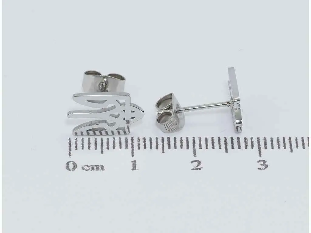 Сережки Xuping TTM Stainless Steel колір Родій пусети "Герб України" (161760) - фото 3