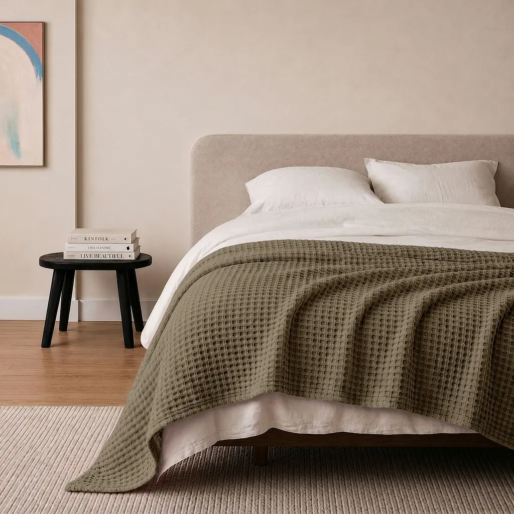 Плед покривало Cosas Mousse Greek Waffle 240х260 см вафельне (Blanket_08Mousse_GreekWaffle_240x260) - фото 2