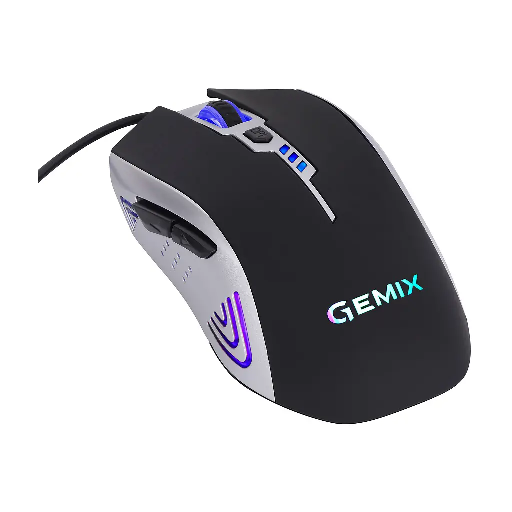 Мишка Gemix W100 USB Black/Gray + ігрова поверхня (W100Combo) - фото 5