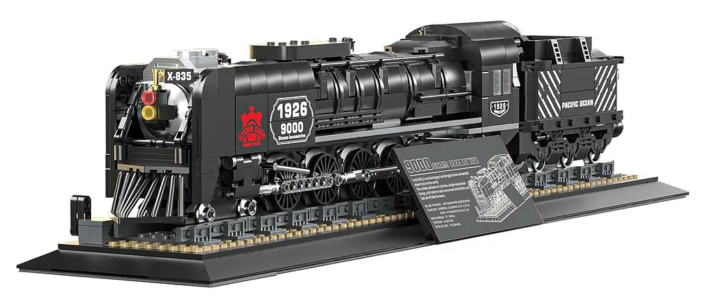 Конструктор "Ретро локомотив" 1546 элементов черный Ramiz - фото 2