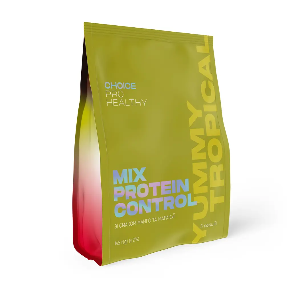 Низькокалорійний поживний коктейль для контролю і корекції ваги Mix Protein control Yummy Tropical CHOICE PRO HEALTHY 145 г