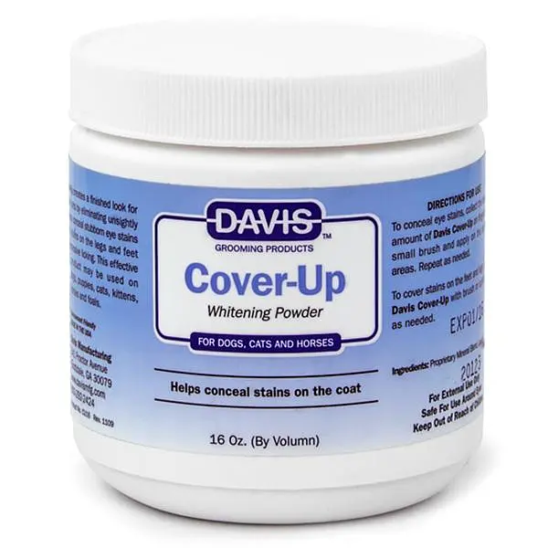 Пудра Davis Cover-Up Whitening Powder ДЕВІС КАВЕР-АП маскувальна відбілювальна для собак і котів 300 г (CU16)