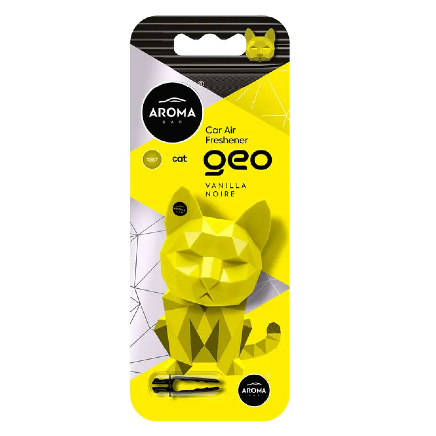 Ароматизатор в авто Aroma Car Geo Cat Polymer Vanilla Noire (5904224121525) - фото 2