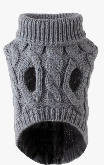 Светр для собак та котів EcoToys Grey M сірий A: 25 см B: 36 см C: 27 см 6943 - фото 2