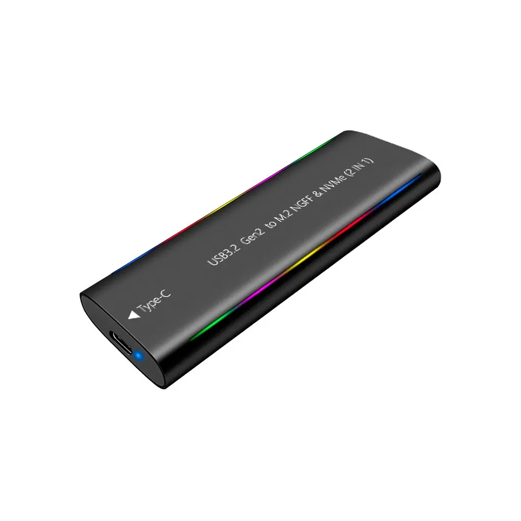 Кишеня зовнішня Dynamode M.2 SSD NVMe/SATA combo USB3.2 GEN2 Type-C aluminium black (DM-CAD-SSD10) - фото 3