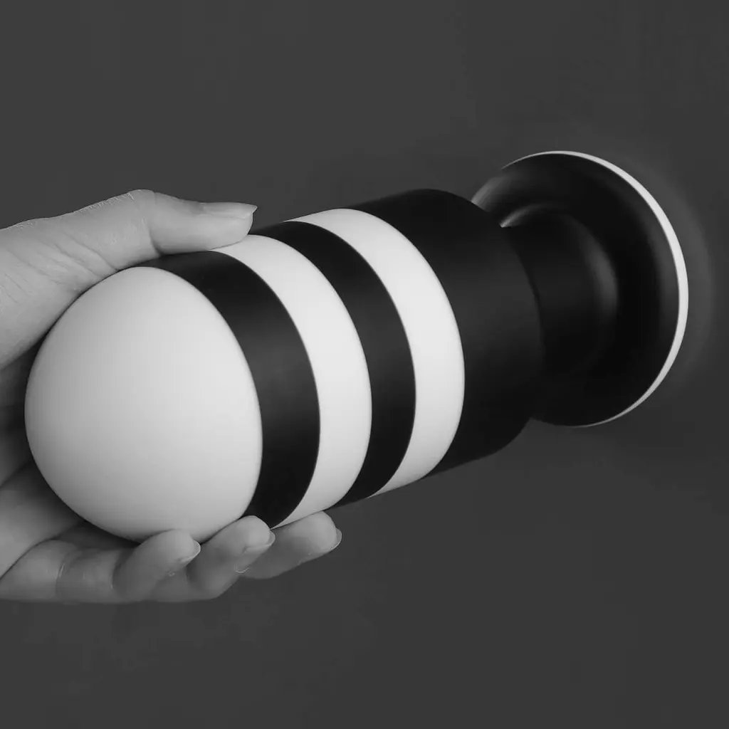 Анальна пробка LoveToy X-Missioner 19.5 см (чорно-білий) - фото 17