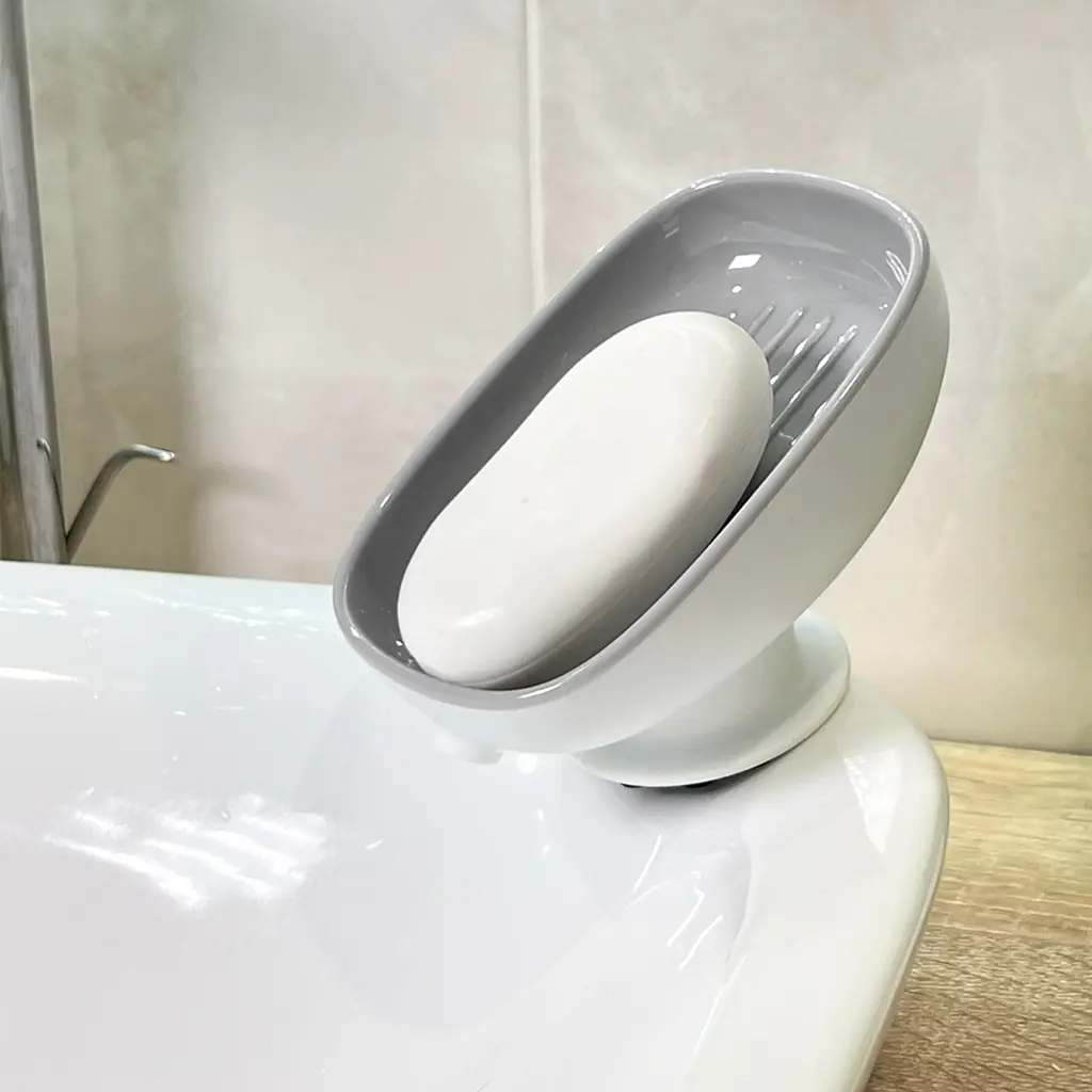 Мильниця MVM на присосці біло-сіра (BP-38 WHITE/GRAY) - фото 5