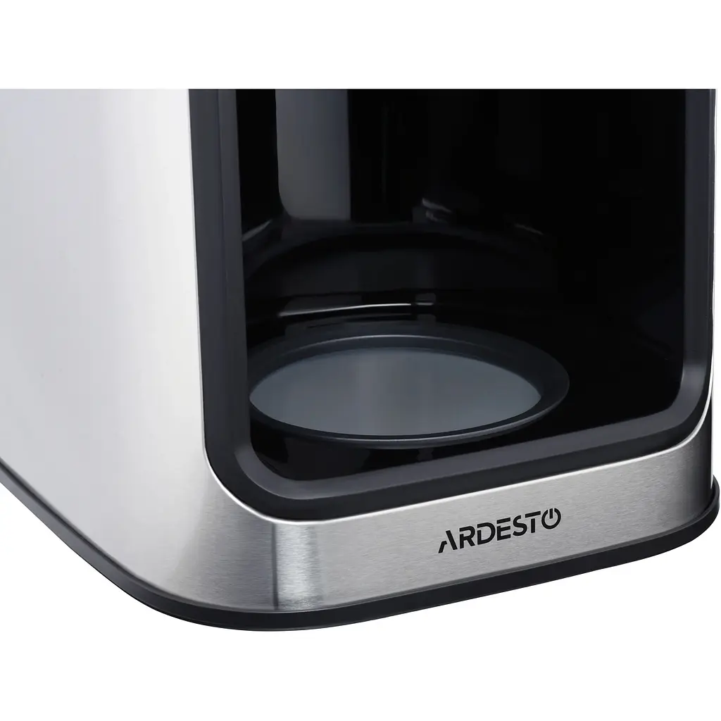 Кофеварка Ardesto капельная Steel Collection YCM-D1200 1.2 л зерно+молотый серебристо-черный - фото 4