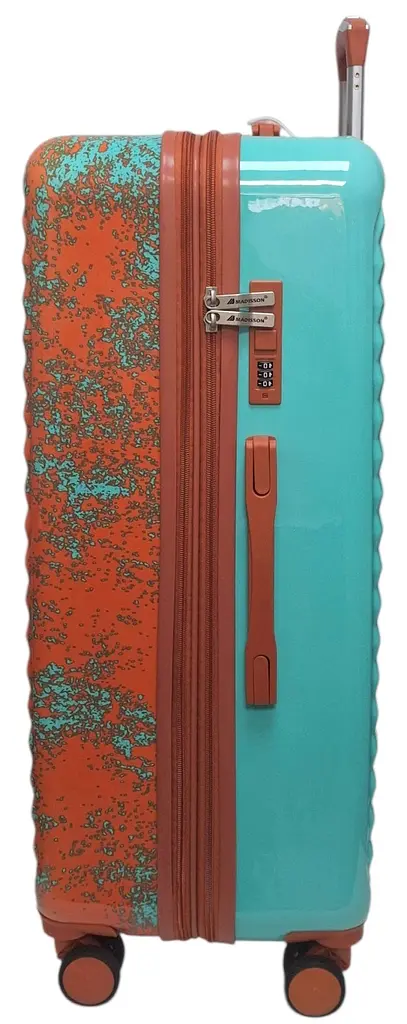 Валіза велика Madisson Snowball 65203 L 76x49x30 см полікарбонат Зелено-помаранчевий - фото 6