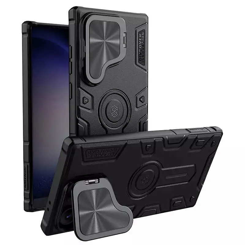 TPU+PC чохол Nillkin CamShield Armor Prop для Samsung Galaxy S24 Ultra Black - фото 4