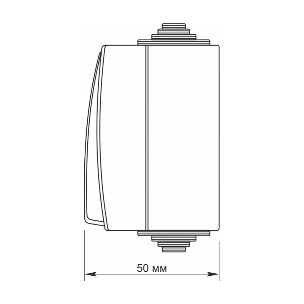 Вимикач Videx BINERA IP65 зовнішній 1кл сірий (VF-BNW11-36125) - фото 5