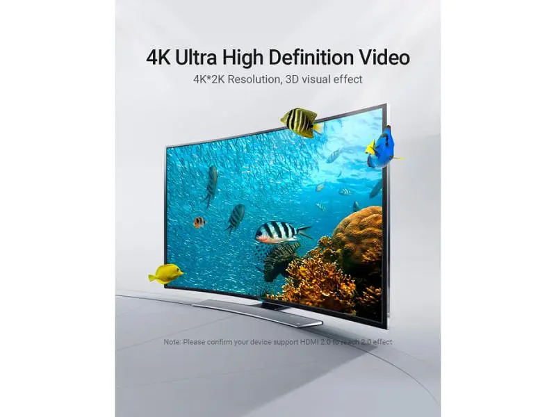 Кабель Vention HDMI Right Angle Cable 270 Degree HDMI v2.0 3m Black (AAQBI) - фото 12