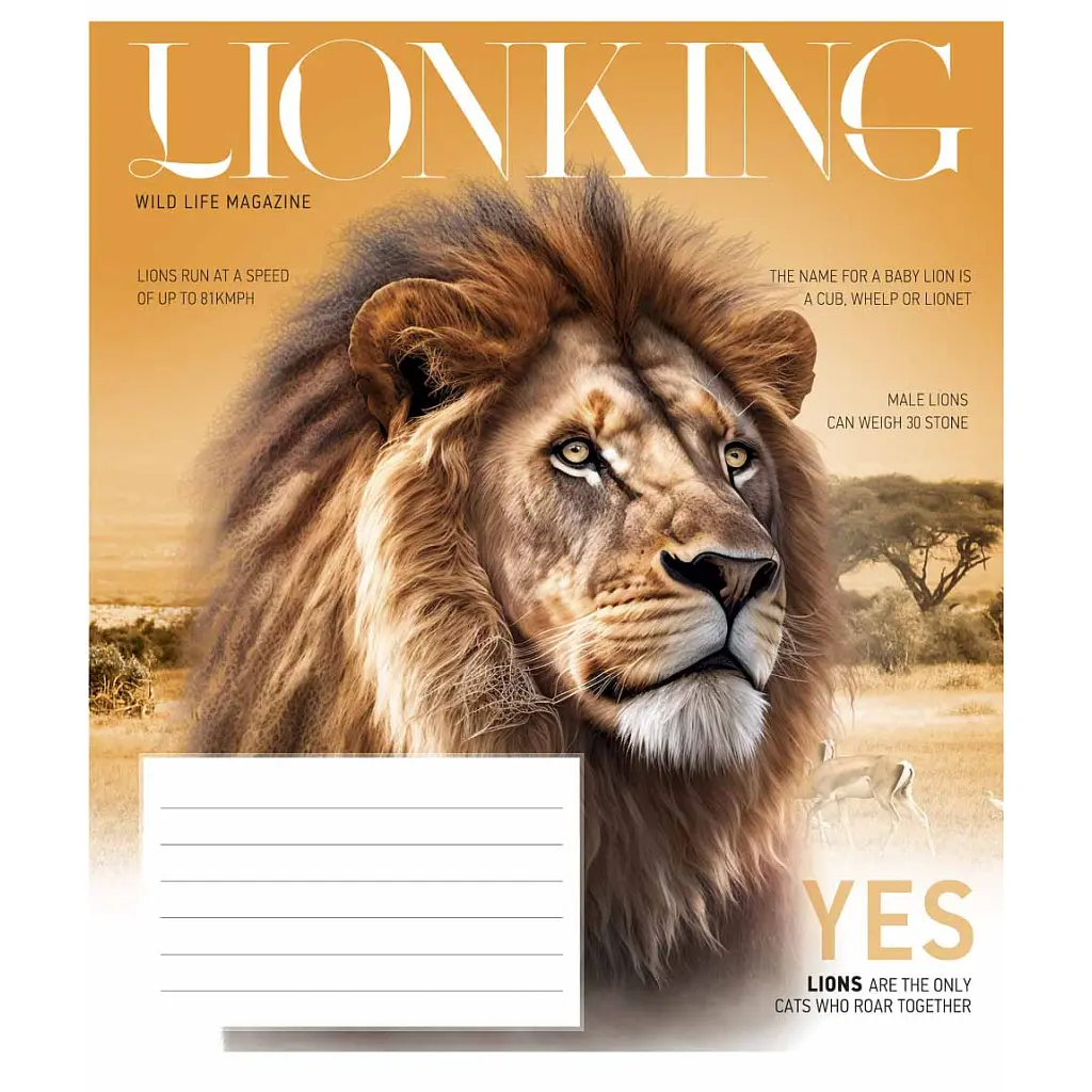 Зошит Школярик Fauna magazine 12 аркушів лінія (012-3428L), в асортименті - фото 4