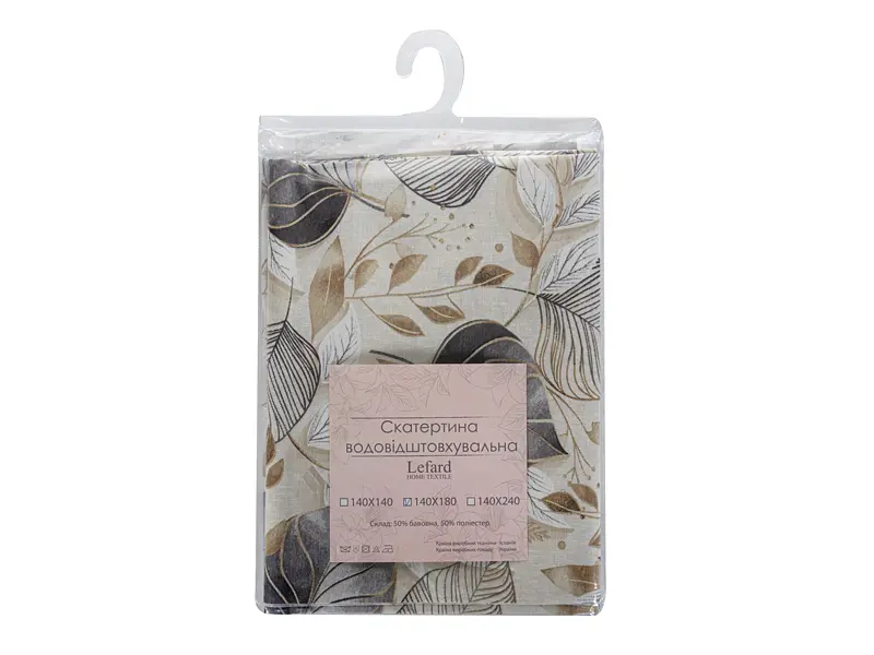 Скатертина Lefard Home Textile Paladium 140х140 см водовідштовхувальна сіра (715-417) - фото 4
