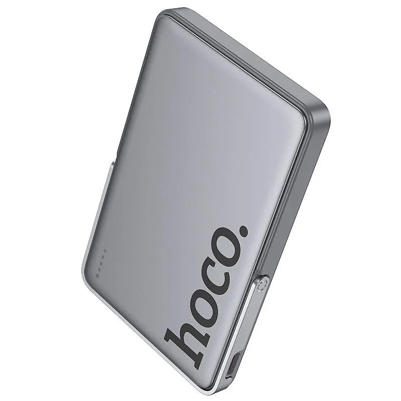 Портативне зарядне - магнітний павер банк Hoco Q36 Sunlight magnetic suction + holder PD 20W 5000 mAh - фото 4