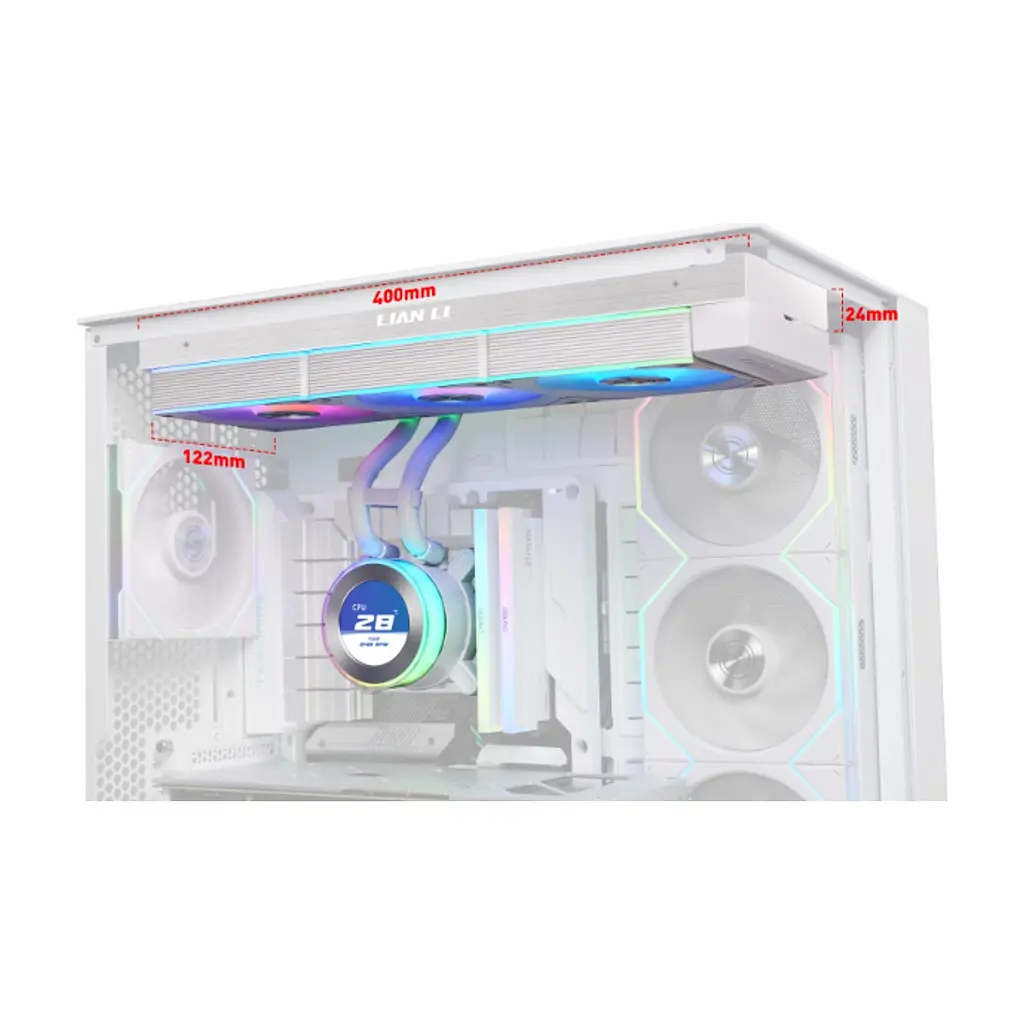 Система рідинного охолодження Lian Li HydroShift II LCD-C 360 FANLESS White (G89.GHS2LCD36W.00) - фото 7