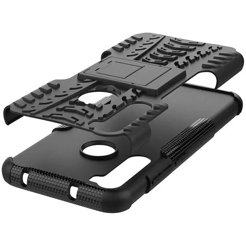 Чохол-накладка Toto Dazzle Kickstand 2 in 1 Case Xiaomi Redmi Note 8 Black - фото 7