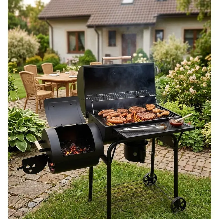 Гриль вугільний Lund 2-секційний 112 x 63 x 123 см (99909) - фото 14