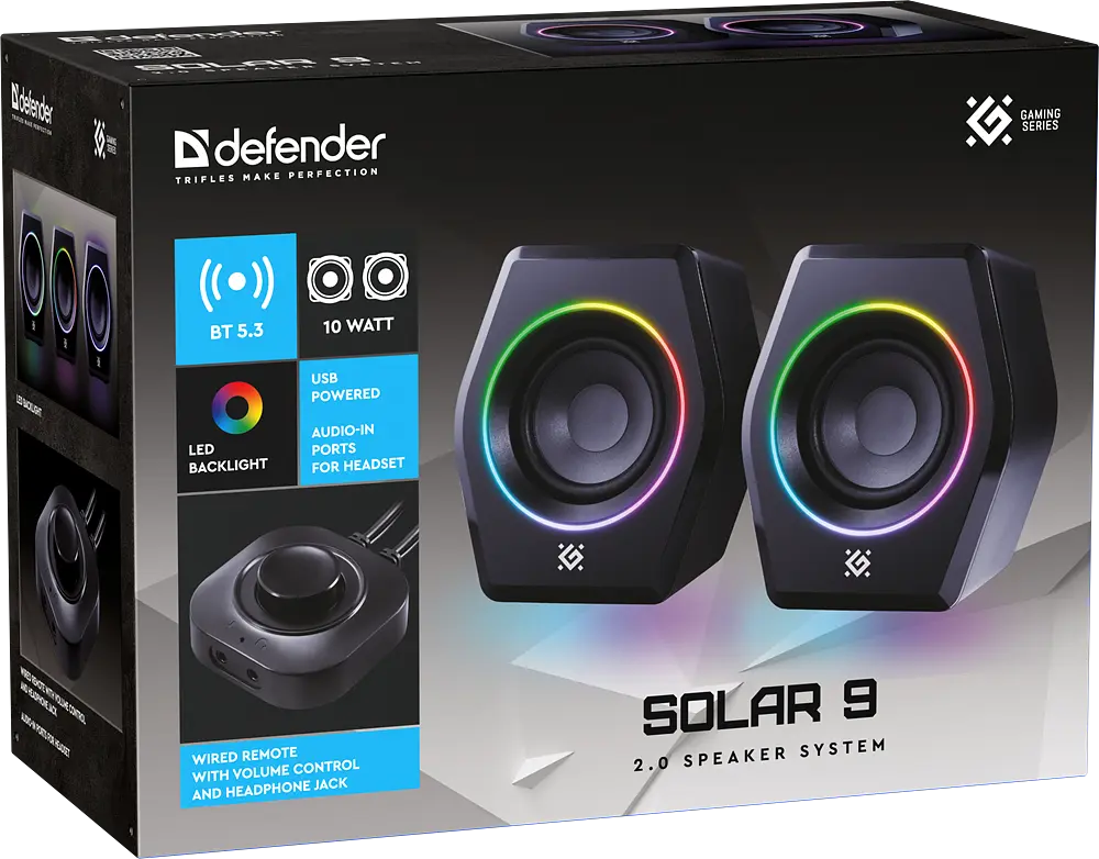 Акустика Defender Solar 9 10Вт (65939) (7087423) - фото 7