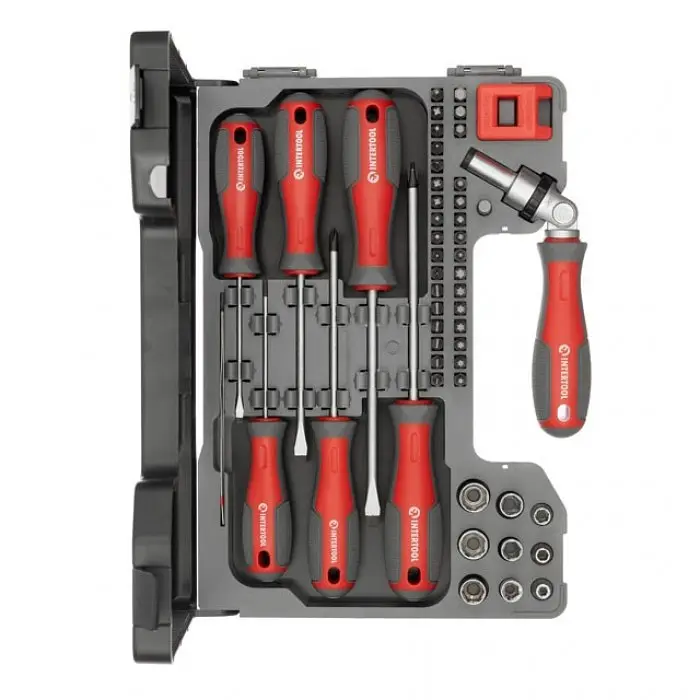 Набор отверток с комплектом насадок INTERTOOL VT-3352 51 предмет в кейсе - фото 2