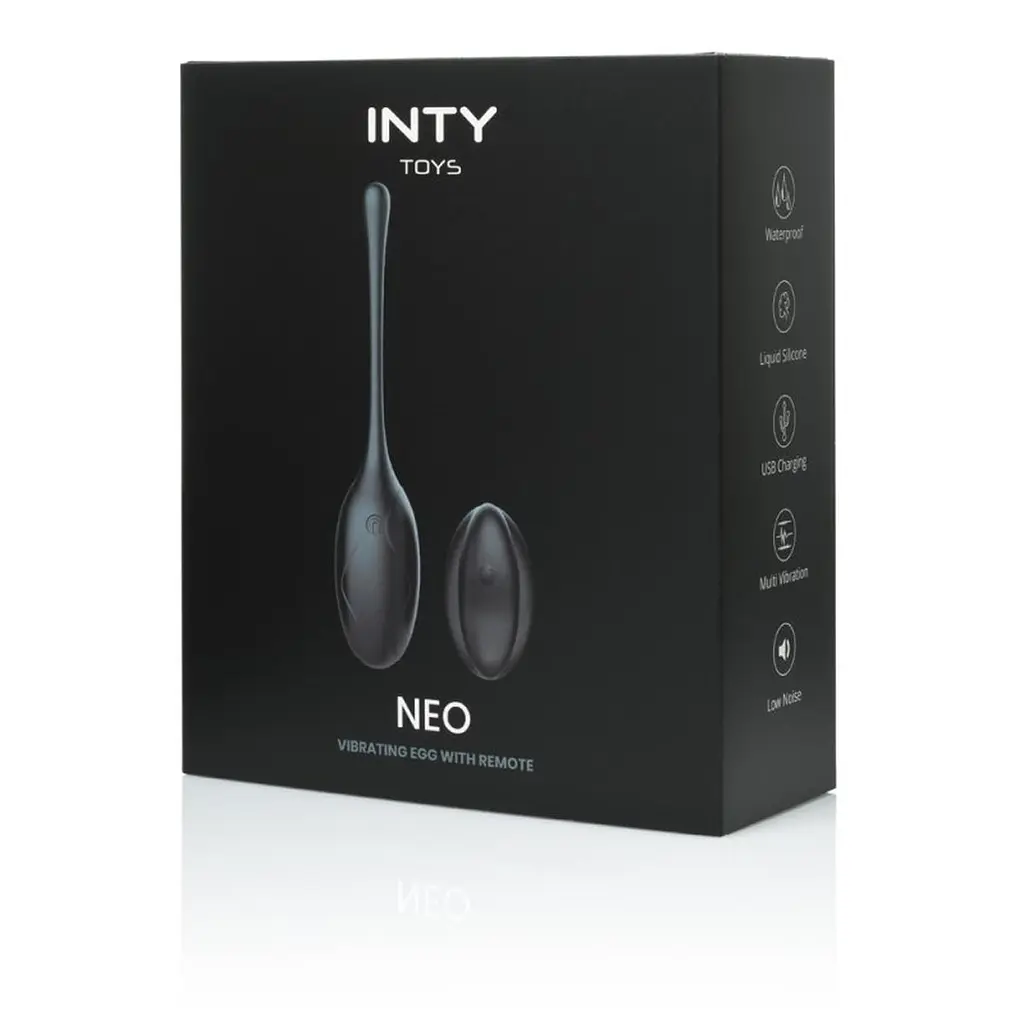 Віброяйце INTY Toys Neo 17.5 см (чорний) - фото 3