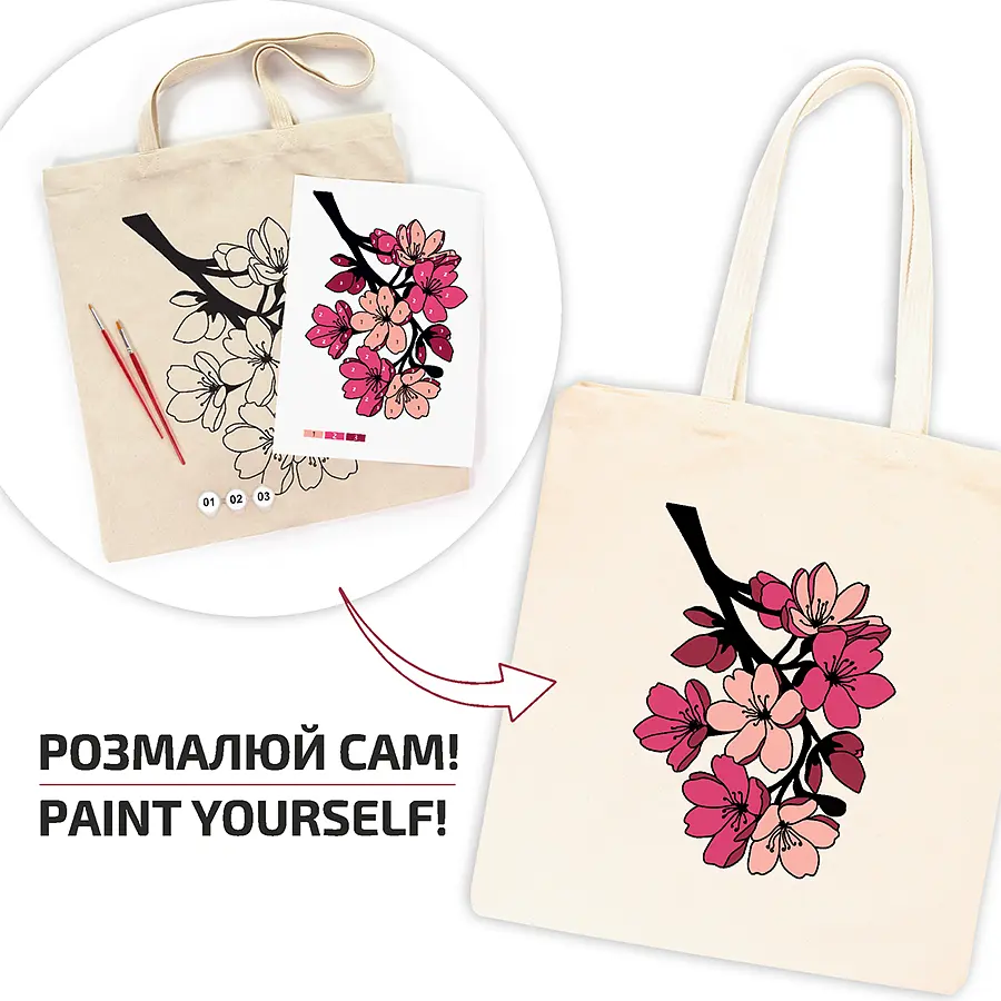 Экосумка-раскраска Flowers ROSA Talent. Набор для творчества [CD] - фото 3