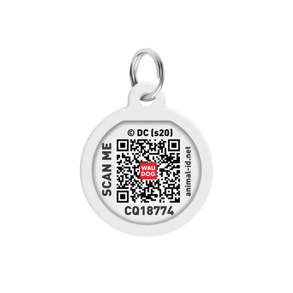 Адресник для собак и кошек Waudog Smart ID с QR паспортом, Чудо-женщина 2, русско-английский, S, диаметр 25 мм - фото 4