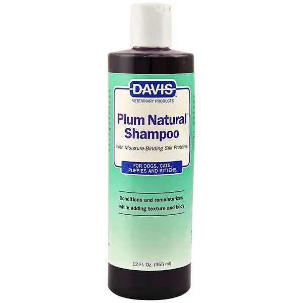 Шампунь Davis Plum Natural Девіс Натуральна слива з протеїнами шовку для собак і котів (концентрат) 355 мл (PNS12)