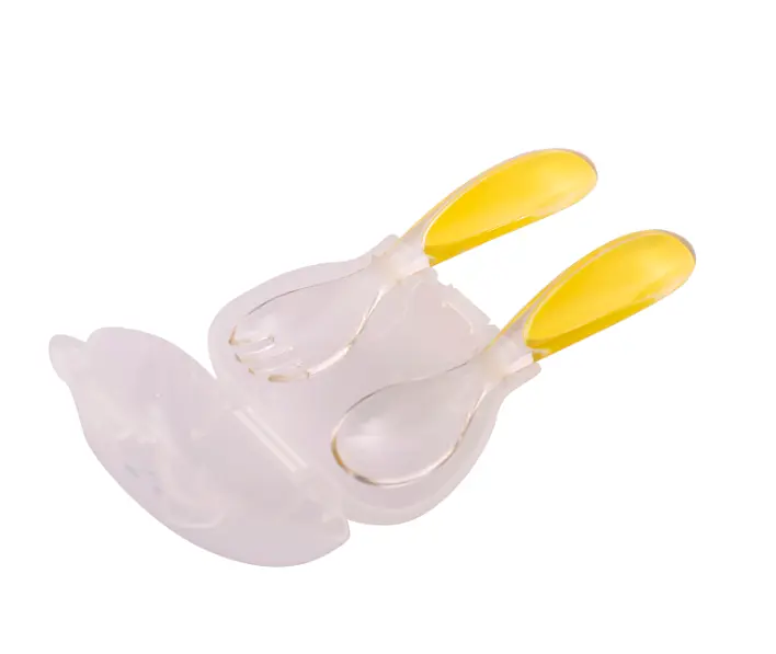 Вилочка та ложечка з футляром Baby Team Зайчик, жовтий (6115) - фото 4