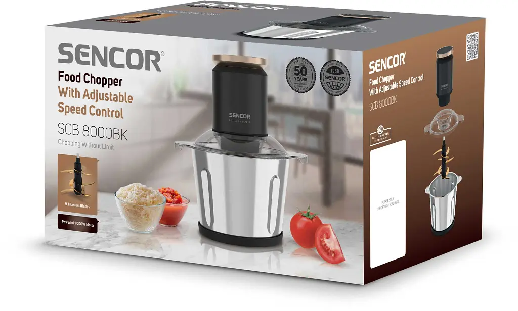 Измельчитель Sencor черный 900 Вт (SCB8000BK) - фото 12