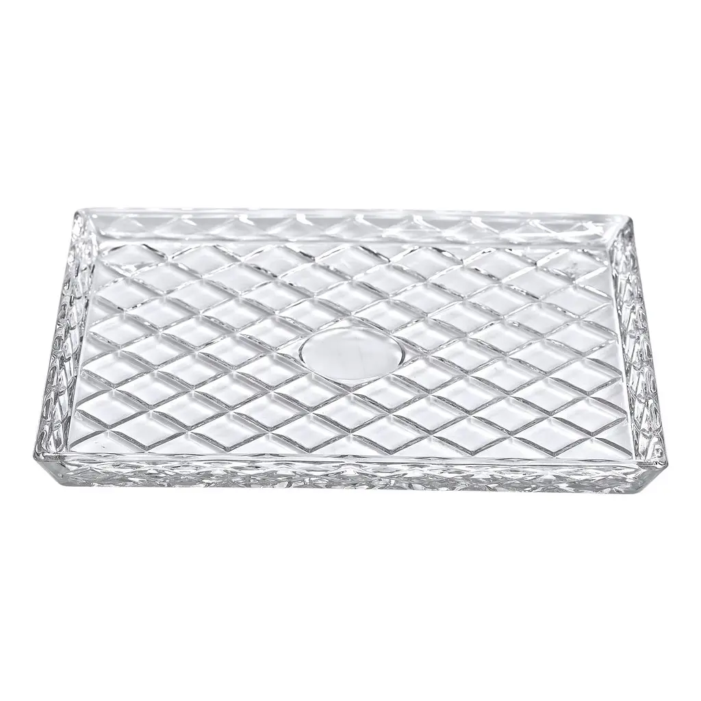 Блюдо для закусок Lirmartur скляне 24,5*20,5*2 см, diamond Yiwu HP-YH-39 - фото 4