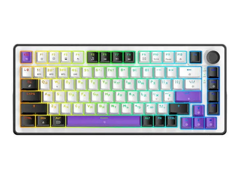 Клавіатура Hator Hellyberry HK75 wireless White-Violet