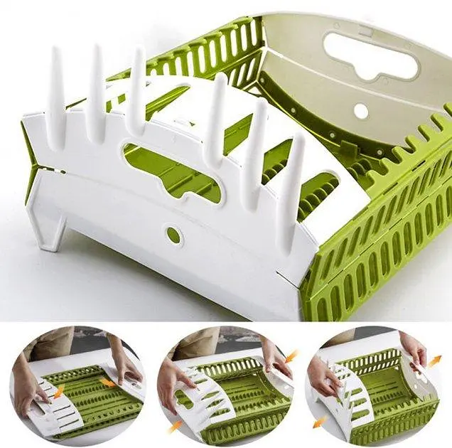 Органайзер – сушарка Collapsible Dish Rack ∙ Складна кухонна підставка для сушіння посуду - фото 3