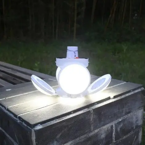 Акумуляторна кемпінгова LED-лампа з сонячною панелью Bailong 100W BL-2029 USB - фото 4
